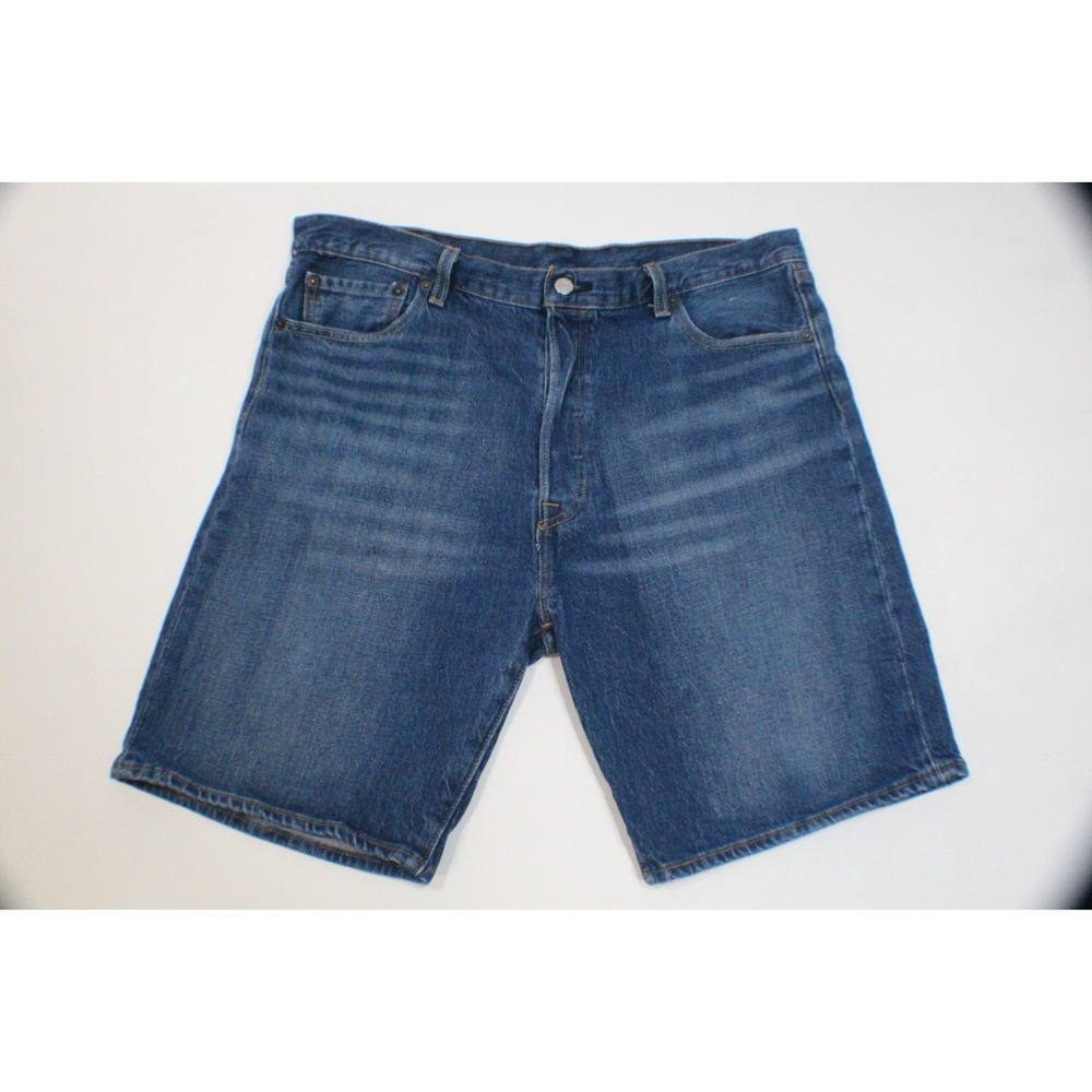 Levi's 501 Shorts Mens Size 36 Denim Blue Button Fly Jorts